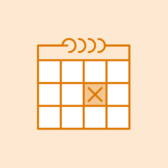 Illustrated calendar with selected date.