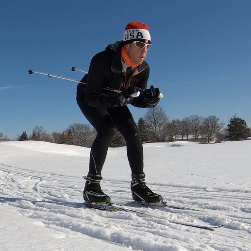 Bill Bucklew skiing