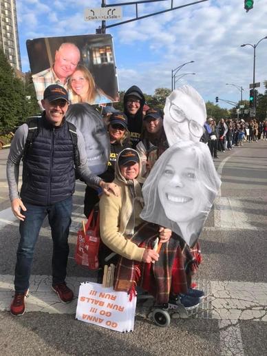 Anna family supporting at marathon