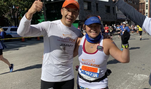 Jimmy Choi at the 2019 Chicago marathon.