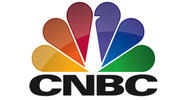 Logo for CNBC, a cable business news station.