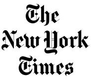 Logo for "The New York Times" newspaper.