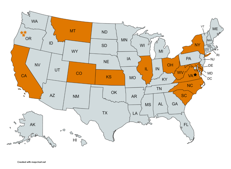 Proclamations and resolutions map