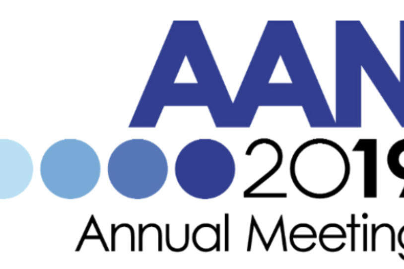 Logo for the American Academy of Neurology 2019 Annual Meeting.