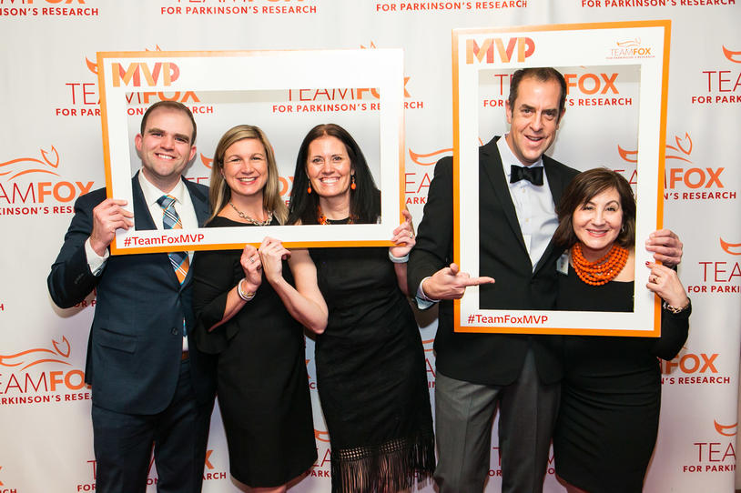 Team Fox members at the 2019 MVP Awards Dinner posing for the camera.