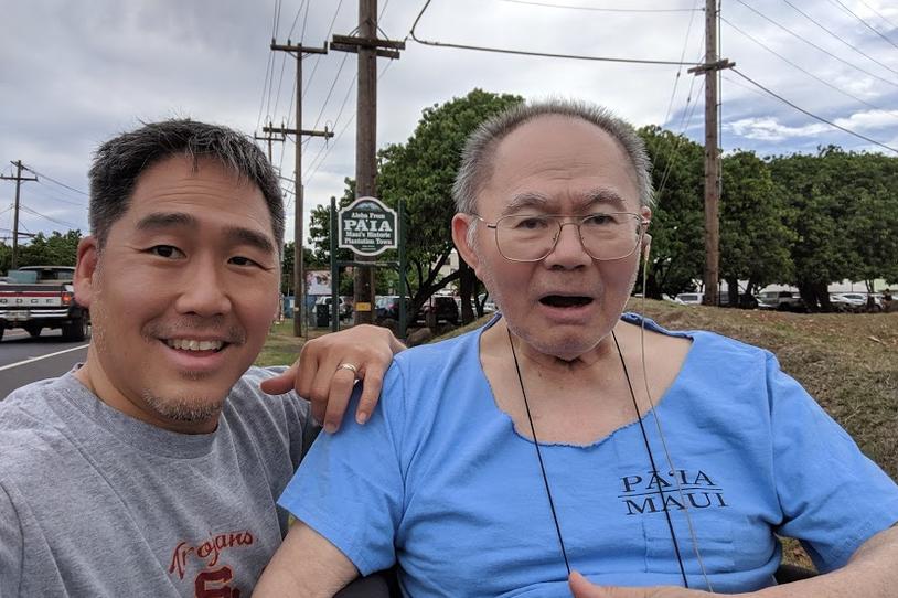 Two people in Hawaii.