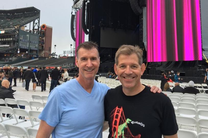 Author and person with Parkinson's John L. Lipp with his husband Peter.