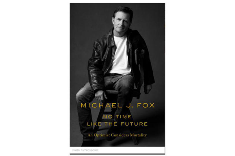 Cover of Michael J. Fox's book titled "No Time like the Future."