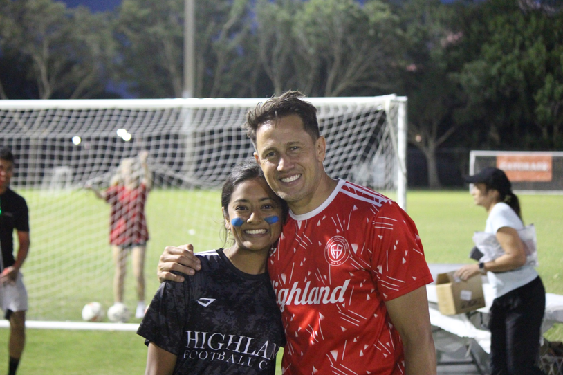 Rianna at a soccer game