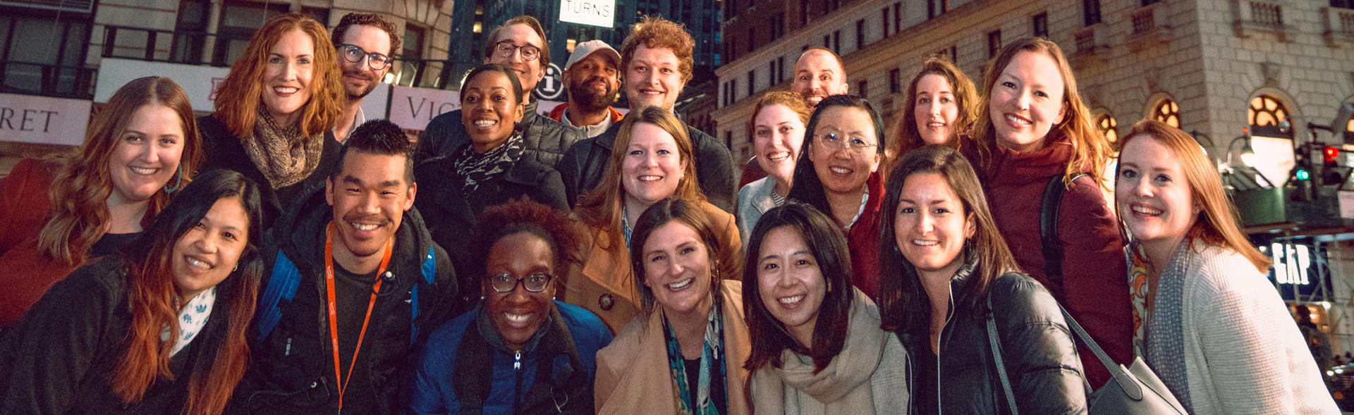 Michael J. Fox staff with Empire State Building Lighting for Parkinson's Awareness Month